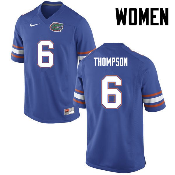 Florida Gators Women #6 Deonte Thompson College Football Blue